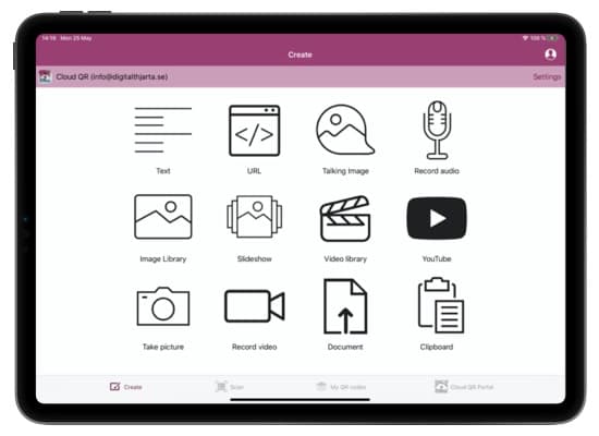 Screenshot of Cloud QR